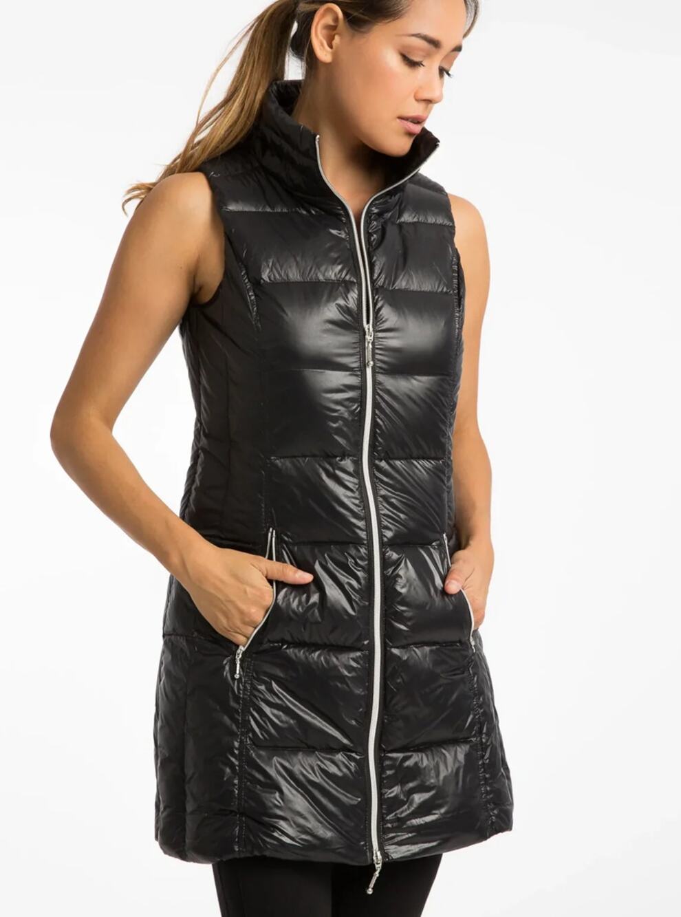 My Anorak Down Piffer Zip Up Vest Black M